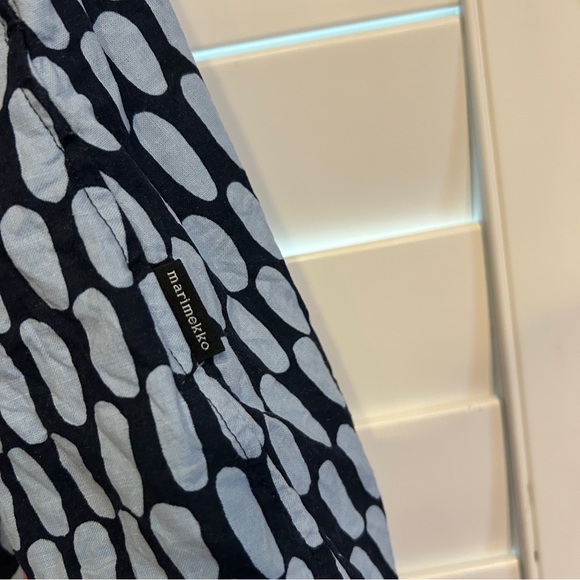 Marimekko Abstract Print Swing Dress Blue Multi Size 3/4 - Picture 3 of 3